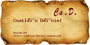 Csatlós Dániel névjegykártya
